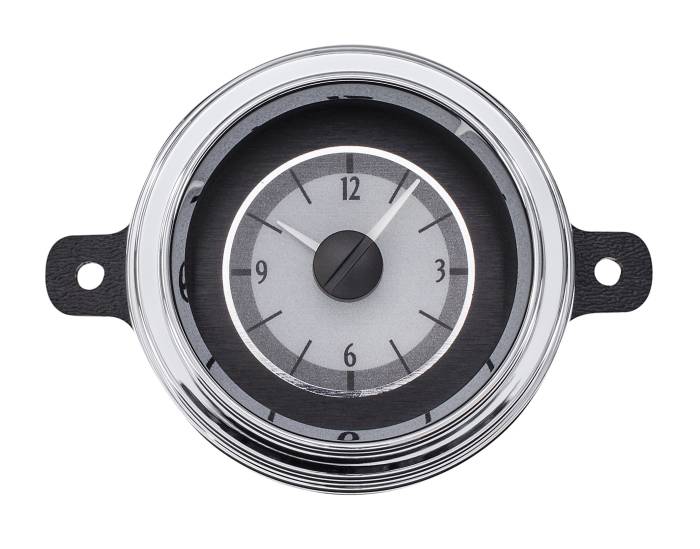 Dakota Digital - Dakota Digital VLK-49F-S-W - 1949-50 Ford Car Digital Clock, Silver Alloy Style Face, White Display