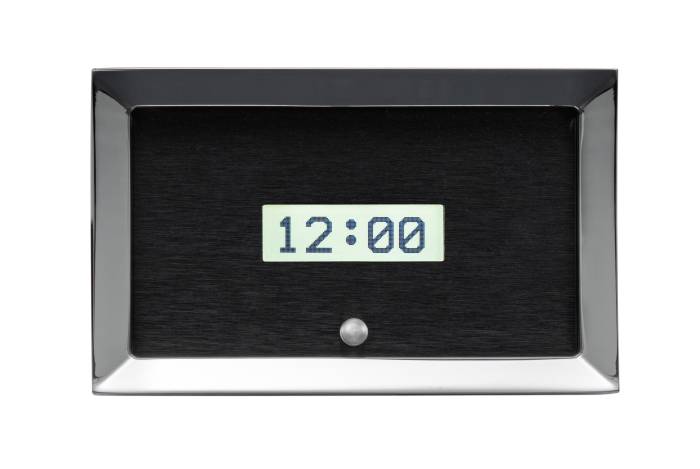 Dakota Digital - Dakota Digital VLK-57C-K-W - 1957 Chevy Car Digital Clock, Black Alloy Style Face, White Display