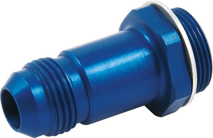 Allstar Performance - ALL50904 - Aluminum Carburetor Fitting (Short) 7/8"-20 To Male -8 For Holley, Blue