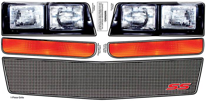 Allstar Performance - ALL23038 - Monte Carlo SS Nose Decal Kit, Mesh