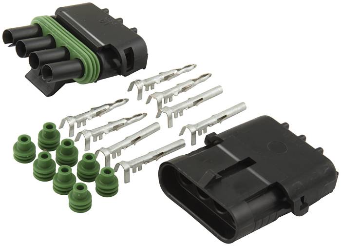 Allstar Performance - ALL76268 - Weather Pack Connector Kit 4-Pin Fl