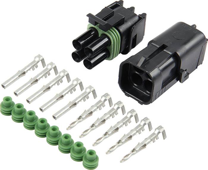 Allstar Performance - ALL76269 - Weather Pack Connector Kit 4-Pin Sq