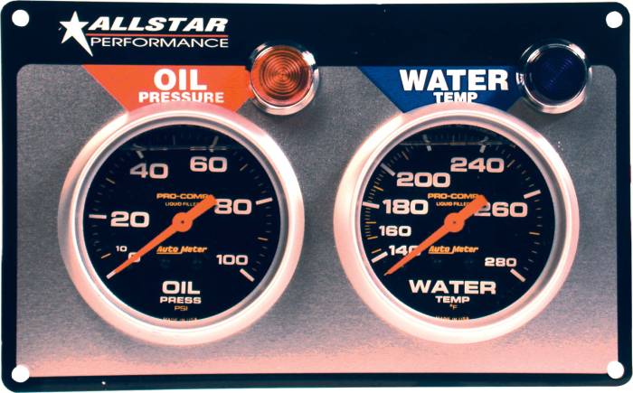 Allstar Performance - ALL80120 - 2 Gauge Panel ATM Liquid Filled OP