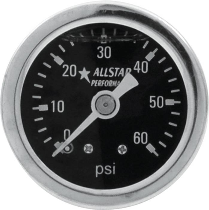 Allstar Performance - ALL80204 - 1.5" Gauge 0-60 PSI Liquid Filled