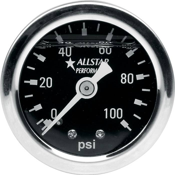 Allstar Performance - ALL80206 - 1.5" Gauge 0-100 PSI Liquid Filled