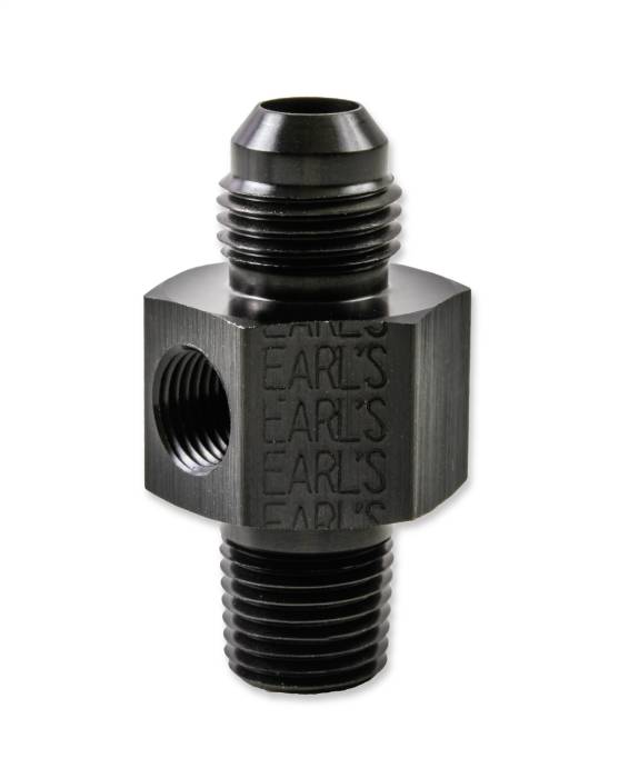 Earl's Performance - Earls Plumbing Aluminum Fuel Pressure Gauge Tee Adapter AT100193ERL