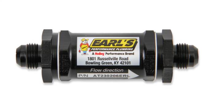 Earl's Performance - Earls Plumbing Aluminum In-Line Fuel Filter AT230206ERL