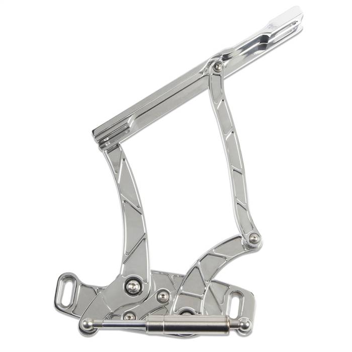 Eddie Motorsports - Hood Hinges, Aluminum, Lightning Style, Clear Anodized 64-67 Cutlass Eddies Motorsports MS148-46FCA