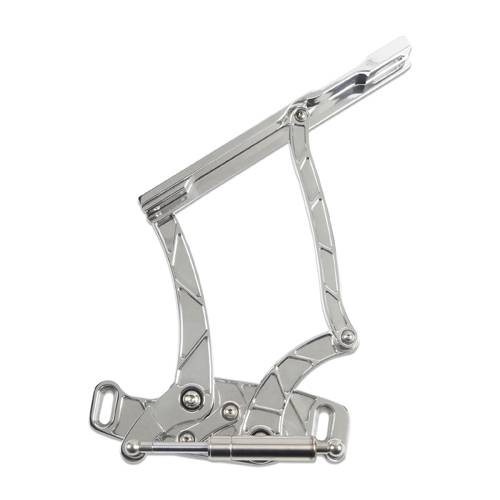 Eddie Motorsports - Hood Hinges, Aluminum, Lightning, Clear Anodized 64-67 GTO Eddies Motorsports MS148-36FCA