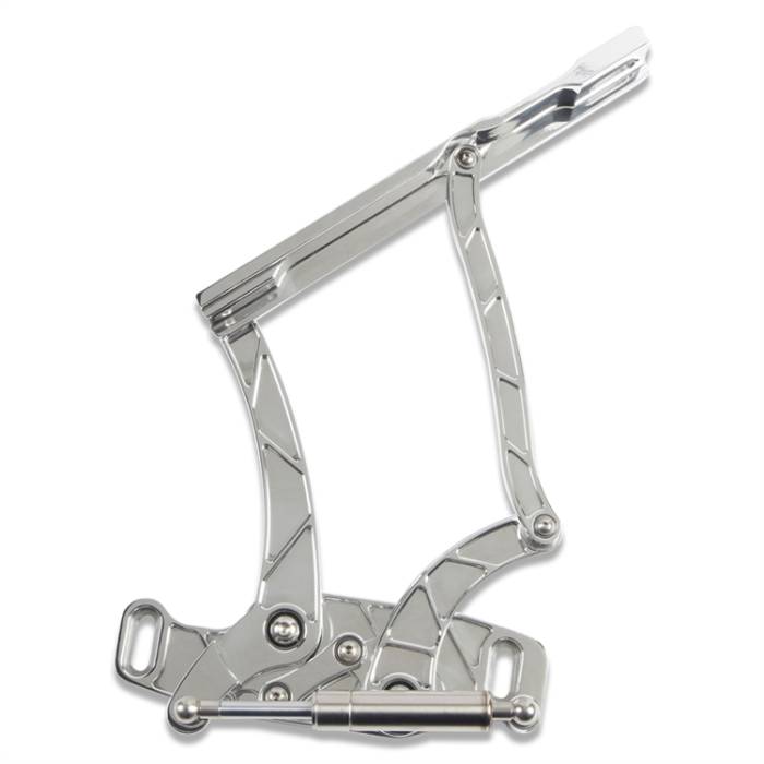 Eddie Motorsports - Hood Hinges, Aluminum, Lightning Style, Polished 64 Chevelle Eddie Motorsports MS148-56FP