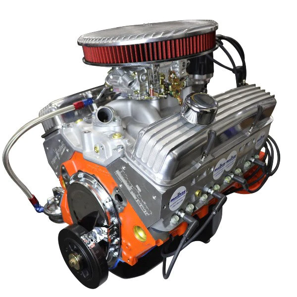 BluePrint Engines - BP327CTCKV - GM 327 c.i. Engine - 350 HP - Deluxe Dressed with Polished Pulley Kit - Carbureted