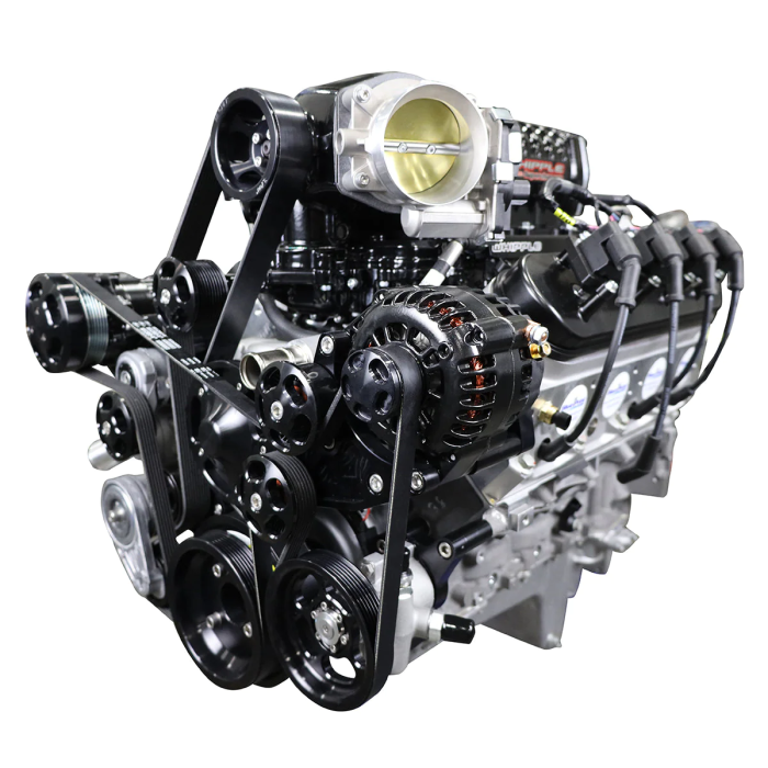 BluePrint Engines - PSLS3760SCTKB - ENGINE, NEW LS3, SUPERCHARGED, BLACK PULLEY KIT