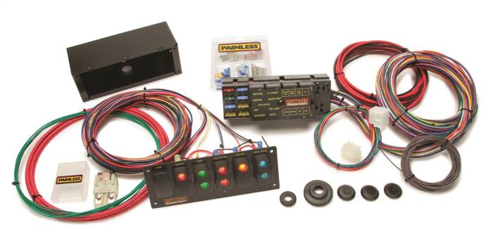 Painless Wiring - Painless Wiring 10 Circuit Race Only Chassis Harness/Switch Panel Kit 50005