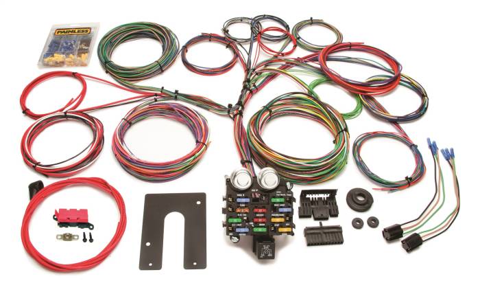 Painless Wiring - Painless Wiring 21 Circuit Classic Customizable Pickup Chassis Harness 10104