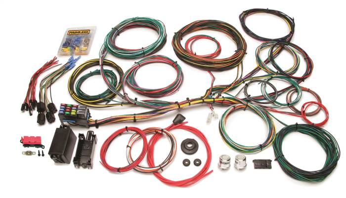 Painless Wiring - Painless Wiring 21 Circuit Customizable Color Coded Chassis Harness 10123