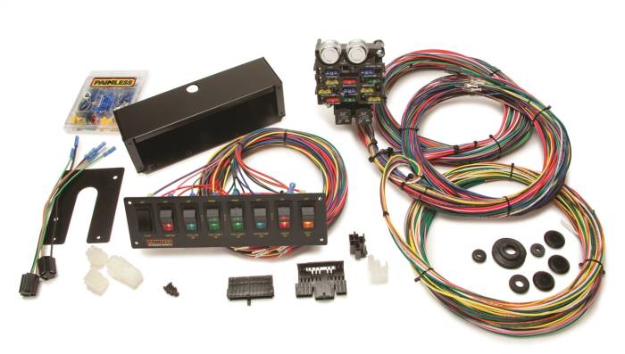 Painless Wiring - Painless Wiring 21 Circuit Pro Street Chassis Harness w/Switch Panel 50003