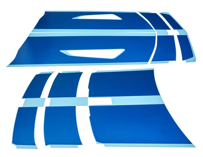 GM (General Motors) - 84047858 - Rally Stripe Decal/Stripe Package, 2016-17 Camaro Coupe V8 1Ss/2Ss, Hyper Blue Metallic (Gd1)