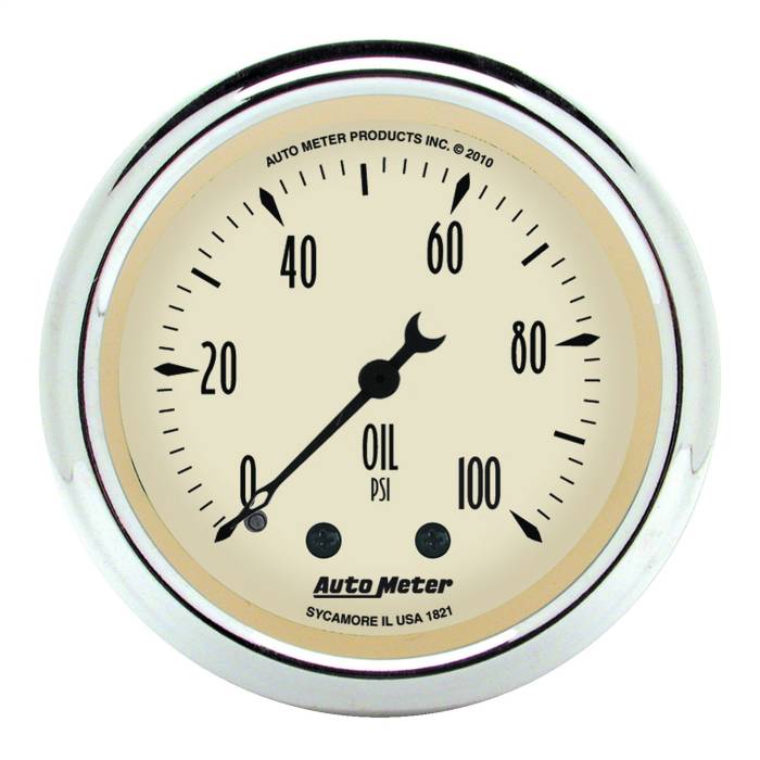 AutoMeter - AutoMeter Antique Beige Mechanical Oil Pressure Gauge 1821