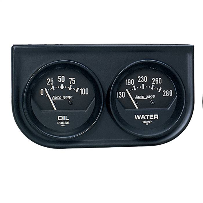 AutoMeter - AutoMeter Autogage Black Oil/Water Black Console 2345