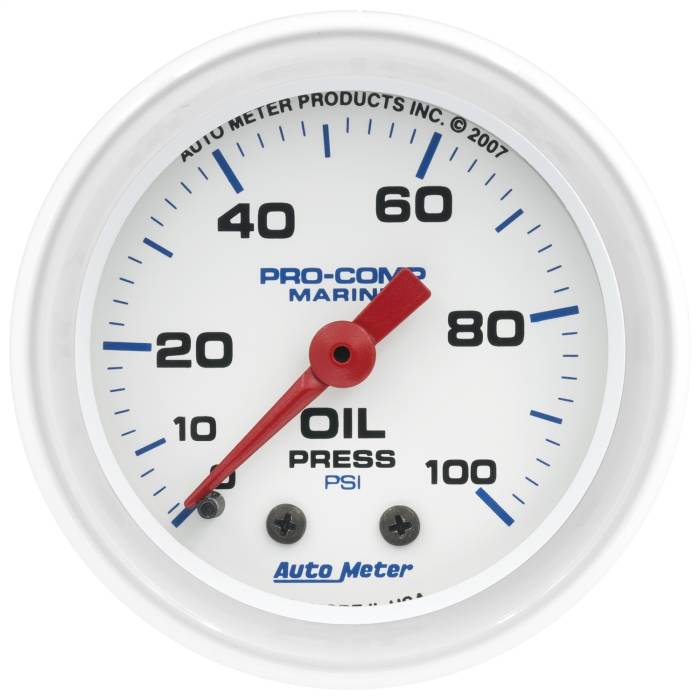 AutoMeter - AutoMeter Marine Mechanical Oil Pressure Gauge 200790