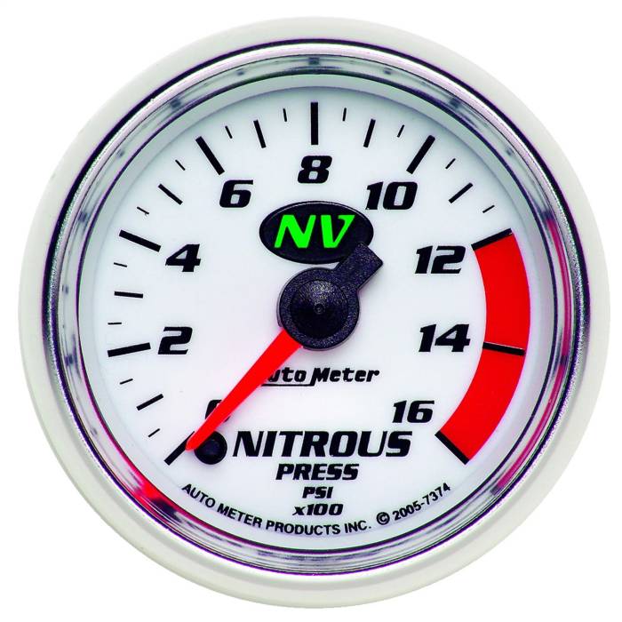 AutoMeter - AutoMeter NV Electric Nitrous Pressure Gauge 7374