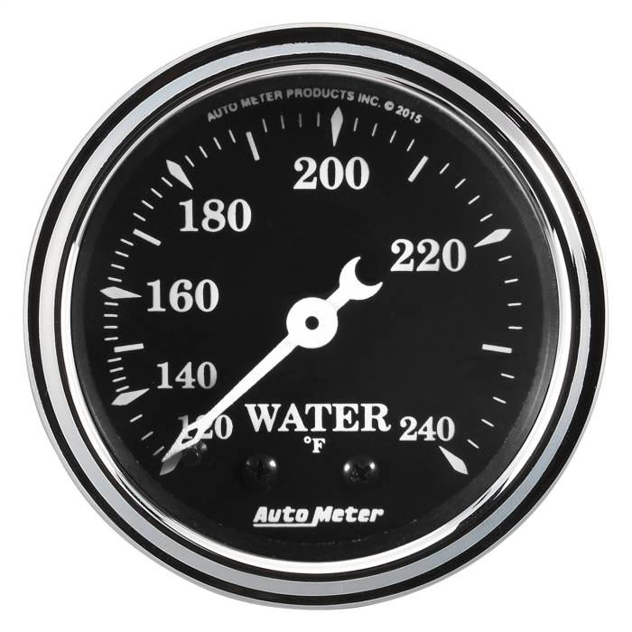 AutoMeter - AutoMeter Old Tyme Black Mechanical Water Temperature Gauge 1733