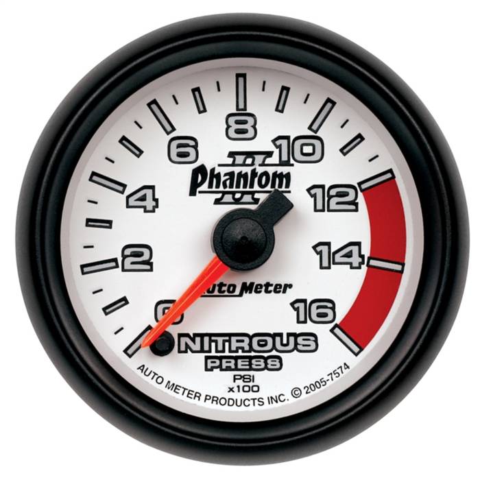 AutoMeter - AutoMeter Phantom II Electric Nitrous Pressure Gauge 7574
