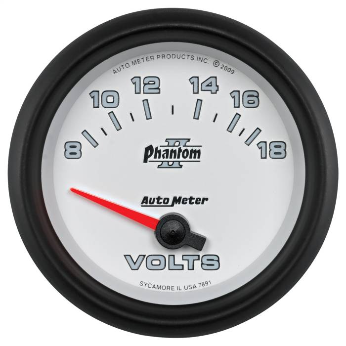 AutoMeter - AutoMeter Phantom II Electric Voltmeter Gauge 7891