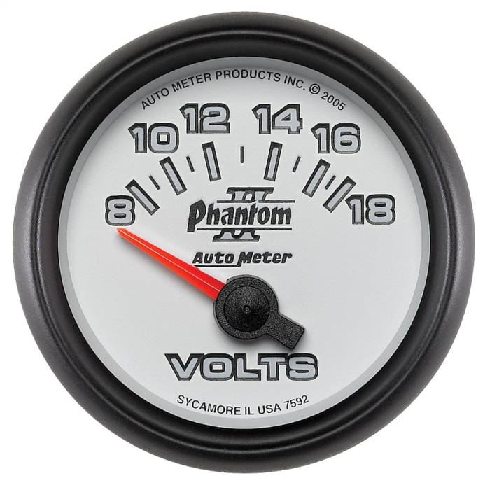 AutoMeter - AutoMeter Phantom II Electric Voltmeter Gauge 7592