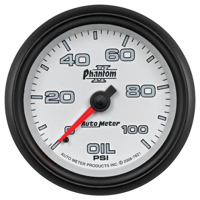 AutoMeter - AutoMeter Phantom II Mechanical Oil Pressure Gauge 7821