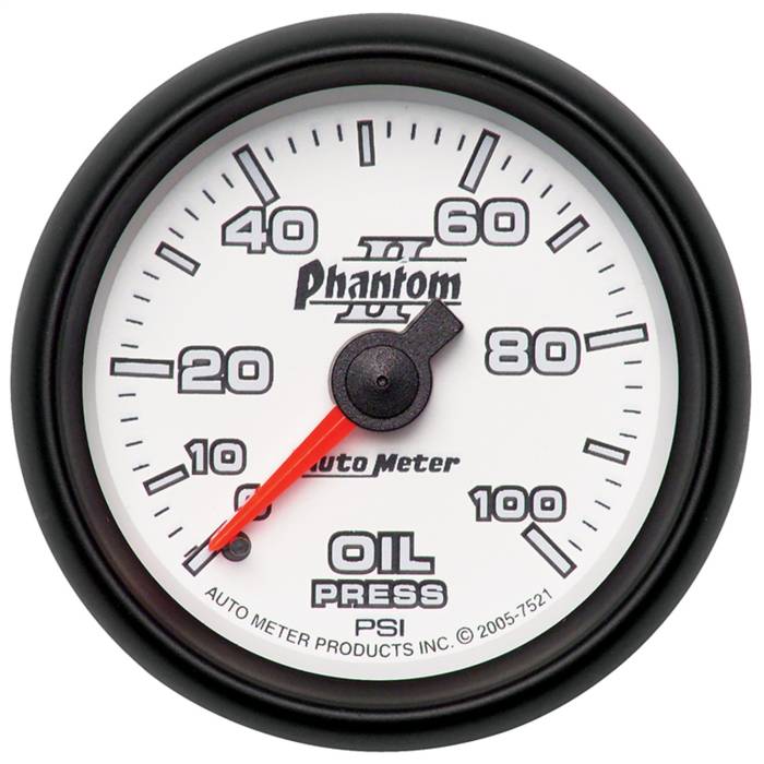 AutoMeter - AutoMeter Phantom II Mechanical Oil Pressure Gauge 7521