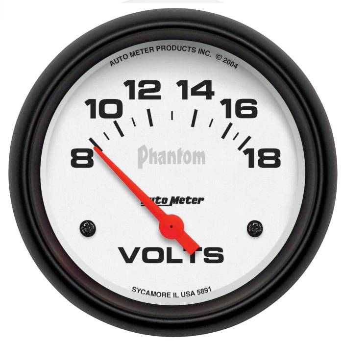 AutoMeter - AutoMeter Phantom Electric Voltmeter Gauge 5891