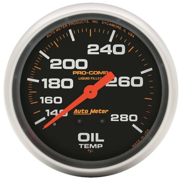 AutoMeter - AutoMeter Pro-Comp Liquid-Filled Mechanical Oil Temperature Gauge 5443