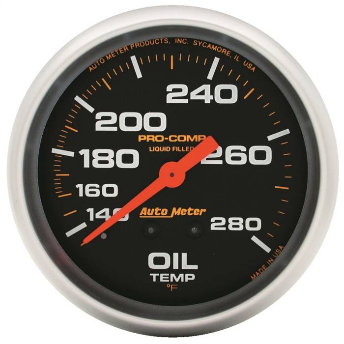 AutoMeter - AutoMeter Pro-Comp Liquid-Filled Mechanical Oil Temperature Gauge 5441
