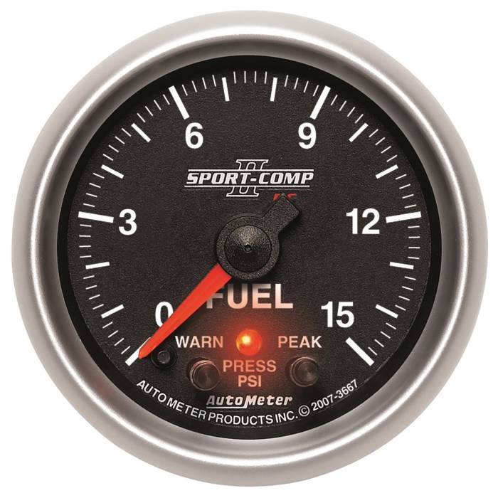 AutoMeter - AutoMeter Sport-Comp II Electric Fuel Pressure Gauge 3667