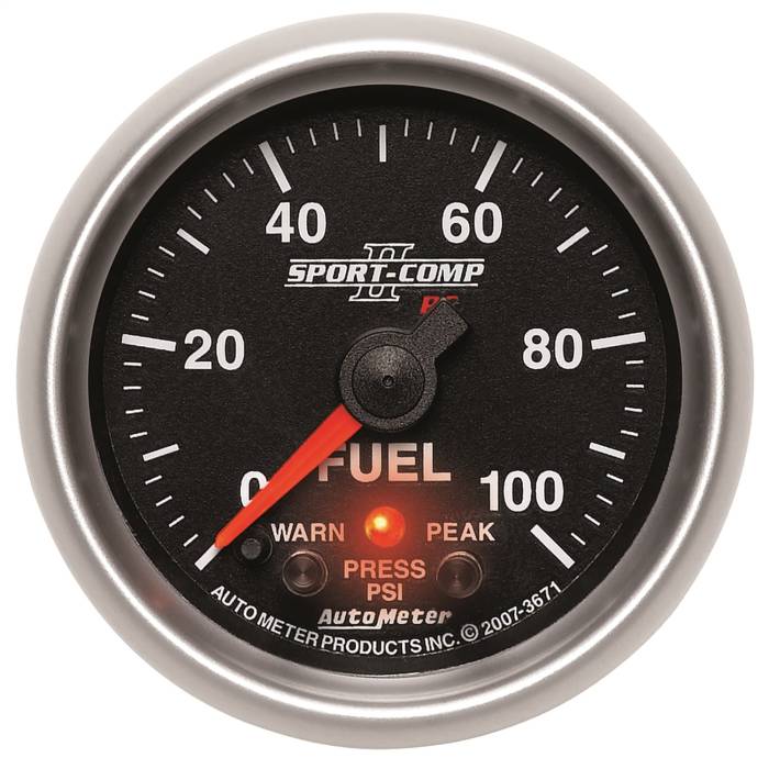 AutoMeter - AutoMeter Sport-Comp II Electric Fuel Pressure Gauge 3671