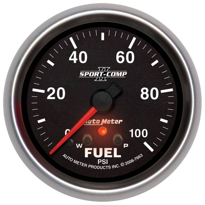 AutoMeter - AutoMeter Sport-Comp II Electric Fuel Pressure Gauge 7663