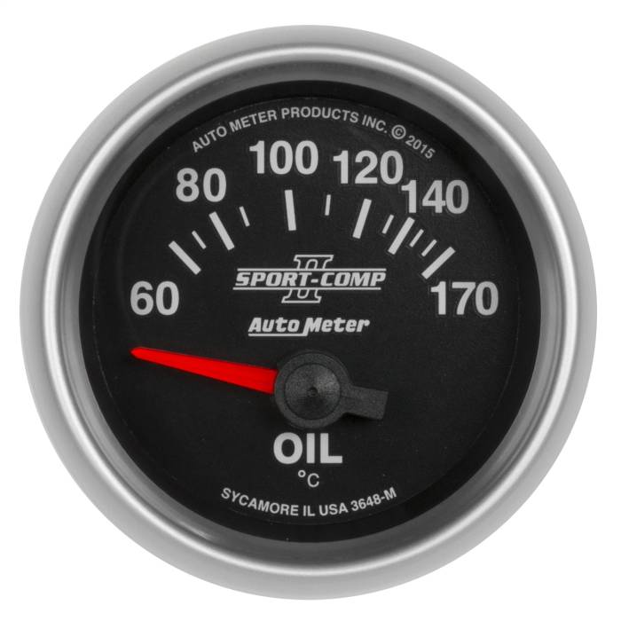 AutoMeter - AutoMeter Sport-Comp II Electric Oil Temperature Gauge 3648-M