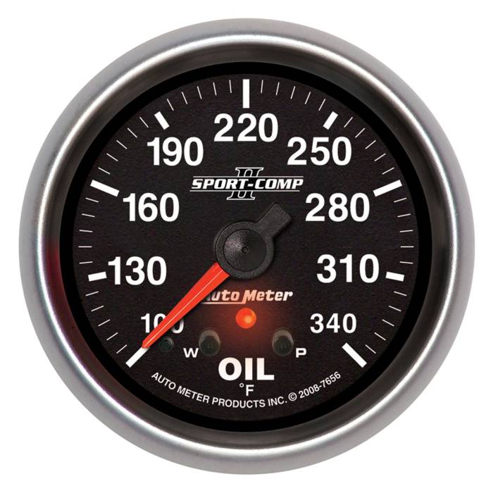 AutoMeter - AutoMeter Sport-Comp II Electric Oil Temperature Gauge 7656