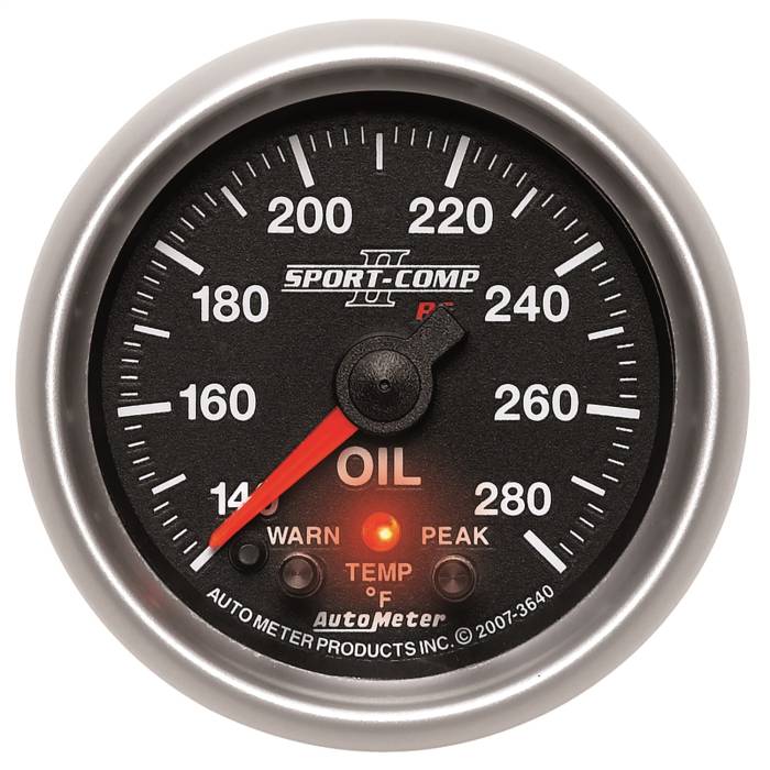AutoMeter - AutoMeter Sport-Comp II Electric Oil Temperature Gauge 3640