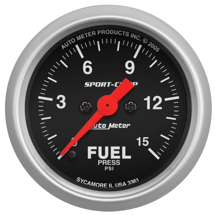 AutoMeter - AutoMeter Sport-Comp Electric Fuel Pressure Gauge 3361
