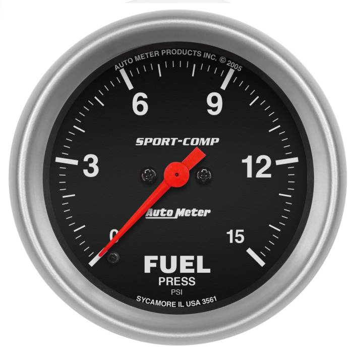 AutoMeter - AutoMeter Sport-Comp Electric Fuel Pressure Gauge 3561