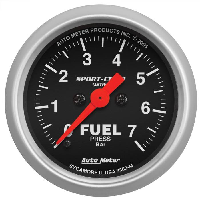 AutoMeter - AutoMeter Sport-Comp Electric Fuel Pressure Gauge 3363-M