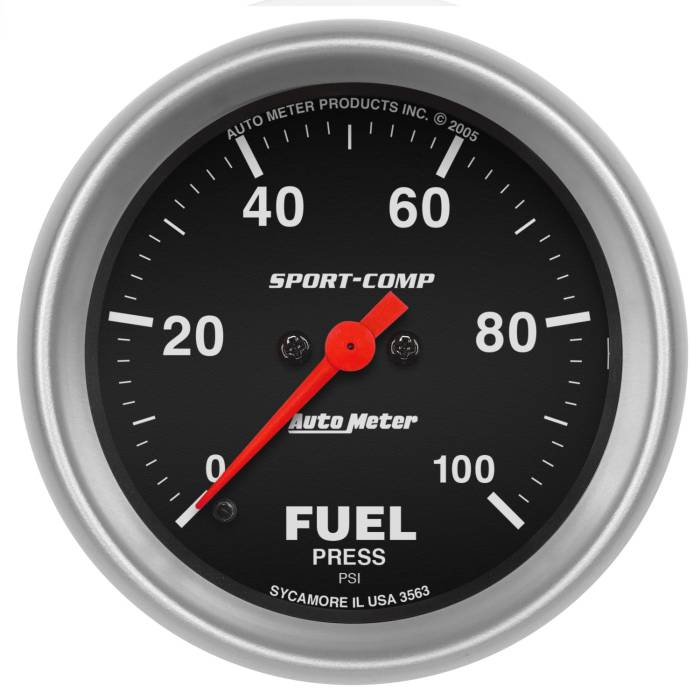 AutoMeter - AutoMeter Sport-Comp Electric Fuel Pressure Gauge 3563