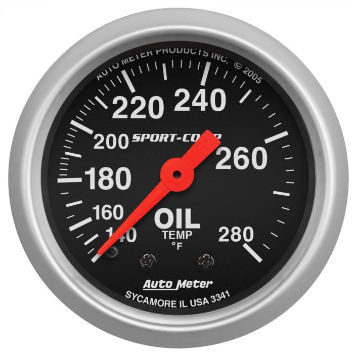 AutoMeter - AutoMeter Sport-Comp Mechanical Oil Temperature Gauge 3341