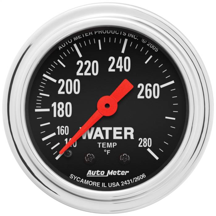 AutoMeter - AutoMeter Traditional Chrome Mechanical Water Temperature Gauge 2431