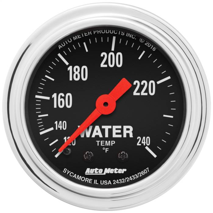 AutoMeter - AutoMeter Traditional Chrome Mechanical Water Temperature Gauge 2432