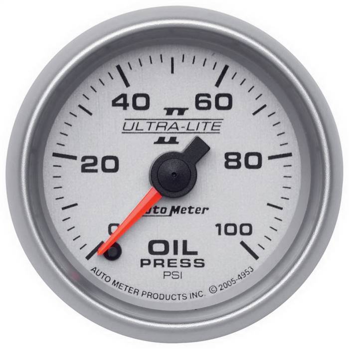 AutoMeter - AutoMeter Ultra-Lite II Electric Oil Pressure Gauge 4953