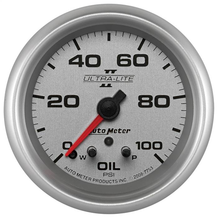 AutoMeter - AutoMeter Ultra-Lite II Electric Oil Pressure Gauge 7753