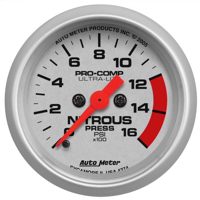 AutoMeter - AutoMeter Ultra-Lite Electric Nitrous Pressure Gauge 4374